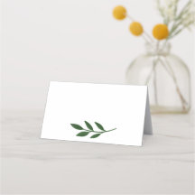 Elegante tarjeta de lugar plegado de vegetación
