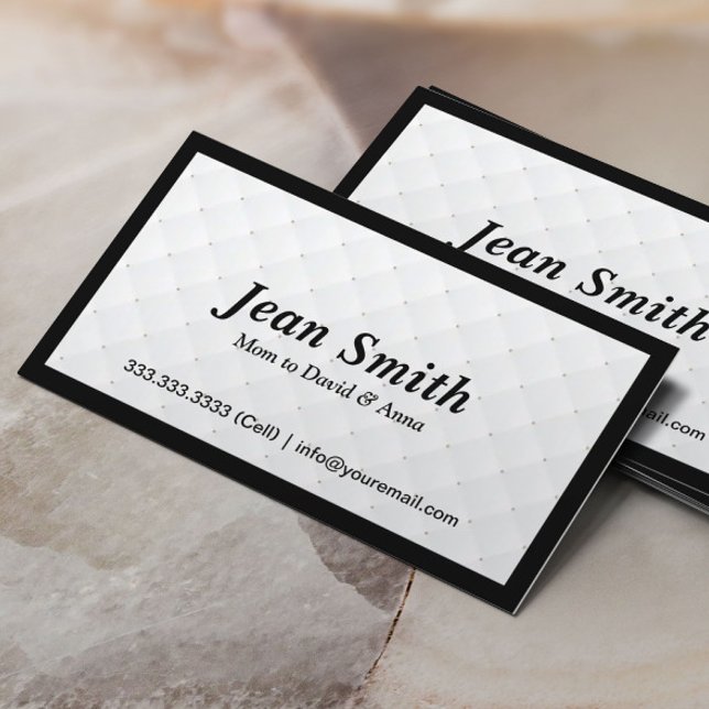 Elegante tarjeta de mami de diamante de marco negr (Subido por el creador)