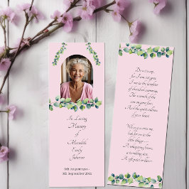 Elegante tarjeta de marcadores de fotos en memoria