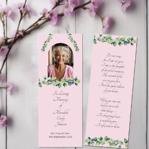 Elegante tarjeta de marcadores de fotos en memoria