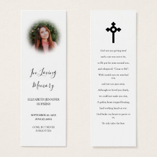 Elegante tarjeta de marcadores para poema conmemor