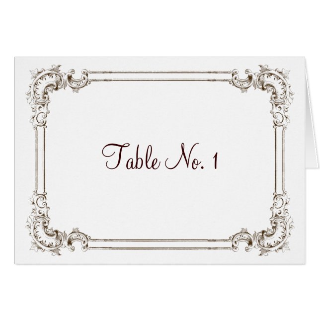 Elegante tarjeta de marco de estilo vintage (Anverso (Horizontal))