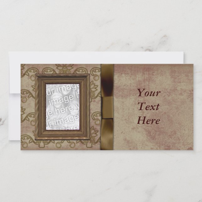 Elegante tarjeta de marco de foto vintage (Anverso)