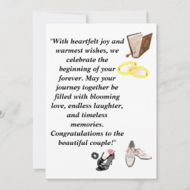 Elegante tarjeta de matrimonio - Moda de tacones n