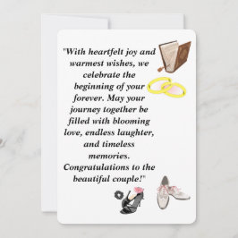 Elegante tarjeta de matrimonio - Moda de tacones n