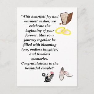 Elegante tarjeta de matrimonio - Moda de tacones n