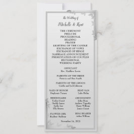 Elegante tarjeta de menú Boda de diseño de hojas p