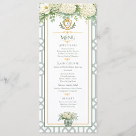 Elegante Tarjeta de Menú de Fiesta de Jardín de Ve