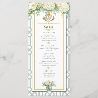 Elegante Tarjeta de Menú de Fiesta de Jardín de Ve