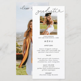 Elegante Tarjeta de menú de fotografía de graduaci
