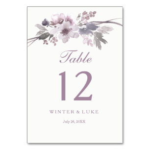 Elegante tarjeta de mesa Boda floral de invierno p