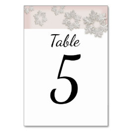 Elegante tarjeta de mesa de bodas de invierno con 