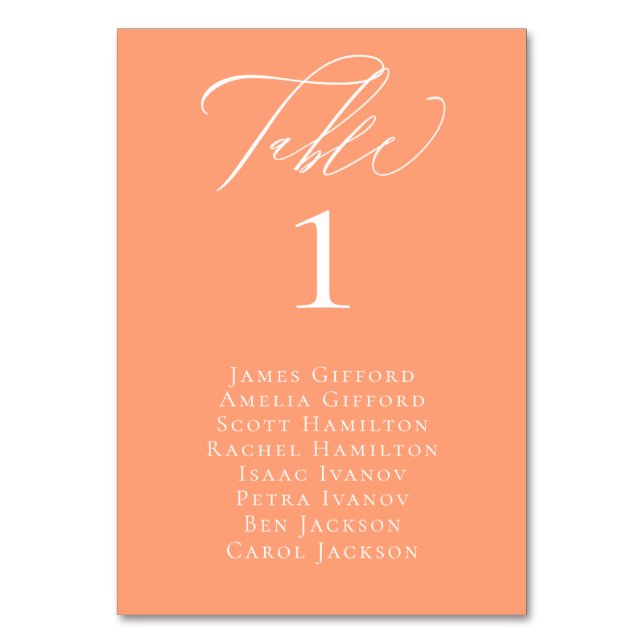 Elegante tarjeta de mesa de mesa de almohadones de (Anverso)