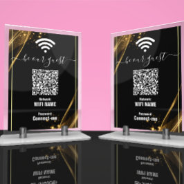 Elegante tarjeta de mesa para boda de oro