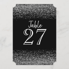 Elegante tarjeta de mesa para Bodas de diamantes e