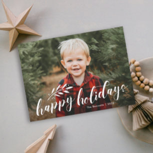 Elegante Tarjeta de Navidad con Foto y Letra a Man