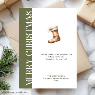 Elegante Tarjeta de Navidad con Letra Dorada en Ve