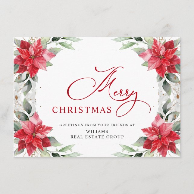 Elegante Tarjeta de Navidad Corporativa de Nochebu (Anverso)