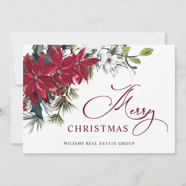 Elegante Tarjeta de Navidad Corporativa de Nochebu (Anverso)