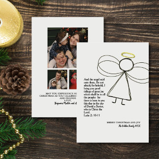 Elegante Tarjeta de Navidad Cristiana Religiosa Fa