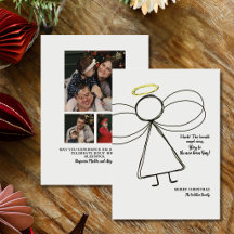 Elegante Tarjeta de Navidad Cristiana Religiosa Fa