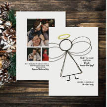 Elegante Tarjeta de Navidad Cristiana Religiosa Fa