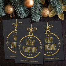 Elegante Tarjeta de Navidad de Empresa Personaliza