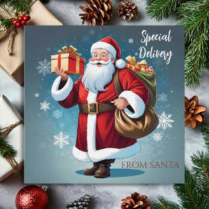 Elegante tarjeta de Navidad de entrega especial de