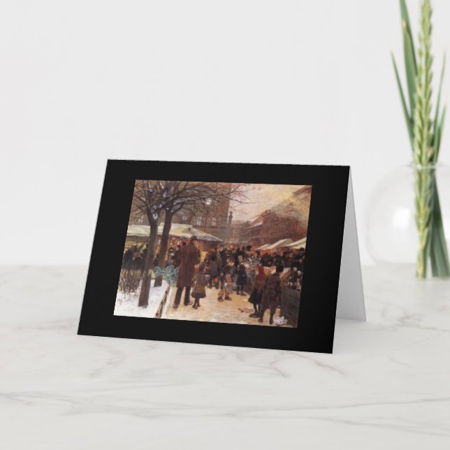 Elegante Tarjeta de Navidad Vintage (Anverso)