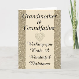 Elegante tarjeta de Navidades de Abuela y abuelo