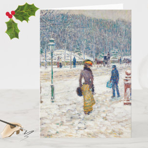 Elegante tarjeta de Navidades de arte de Nueva Yor