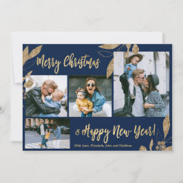 Elegante tarjeta de Navidades de Collage de fotos 