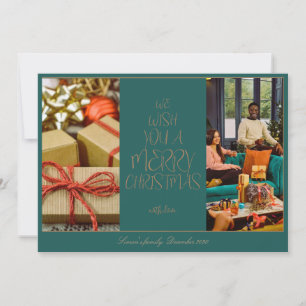 Elegante Tarjeta de Navidades de Deseos de Vacacio