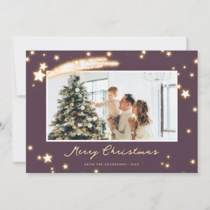 Elegante Tarjeta de Navidades de fotografía con es