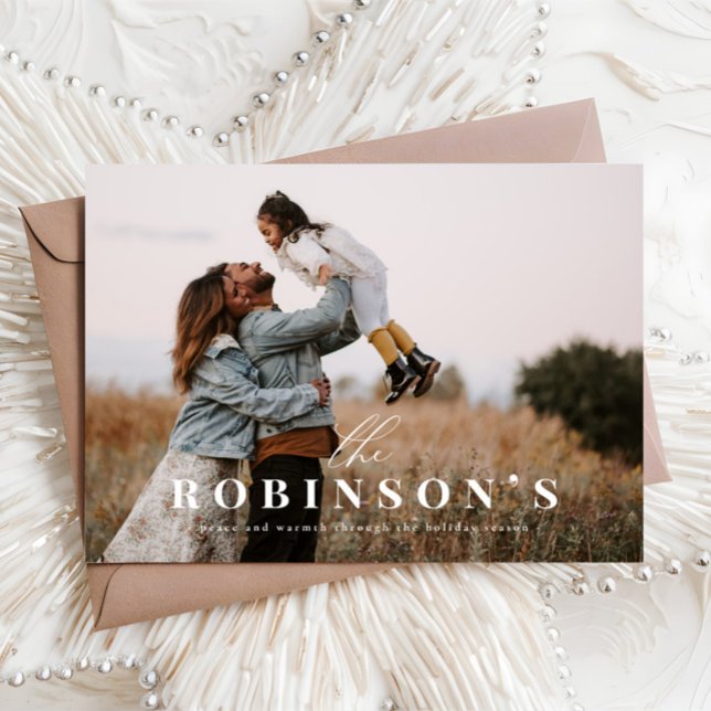 Elegante Tarjeta de Navidades de fotografía de nom (Subido por el creador)