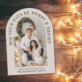 Elegante tarjeta de Navidades de fotos de merry Br