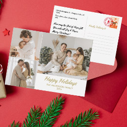 Elegante tarjeta de Navidades de fotos de vacacion