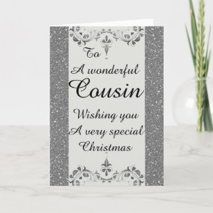 Elegante tarjeta de Navidades de primos maravillos