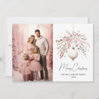 Elegante tarjeta de Navidades en baudible color de