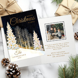 Elegante Tarjeta de Navidades Familiares Winter Wo