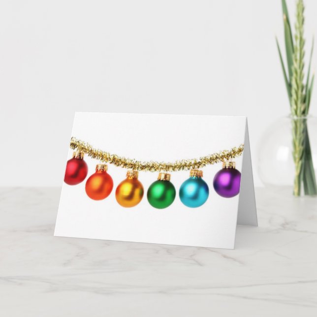 Elegante tarjeta de Navidades LGBT (Anverso)