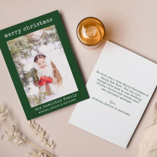 Elegante tarjeta de Navidades Minimalistas de foto