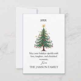 Elegante Tarjeta de Navidades Personalizados