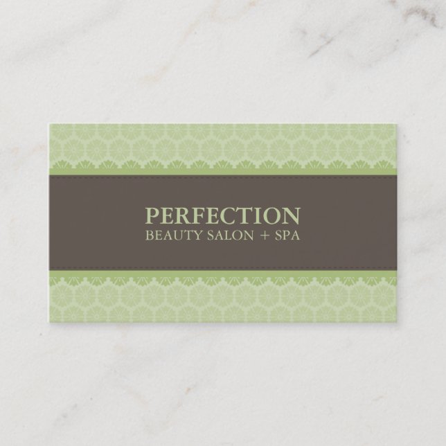 ELEGANTE TARJETA DE NEGOCIOS DE BELLEZA :: perfecc (Anverso)