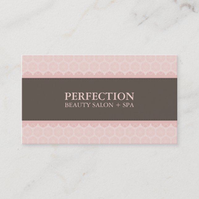 ELEGANTE TARJETA DE NEGOCIOS DE BELLEZA :: perfecc (Anverso)