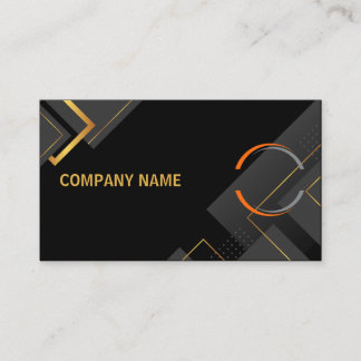 Elegante tarjeta de negocios de color negro y oro