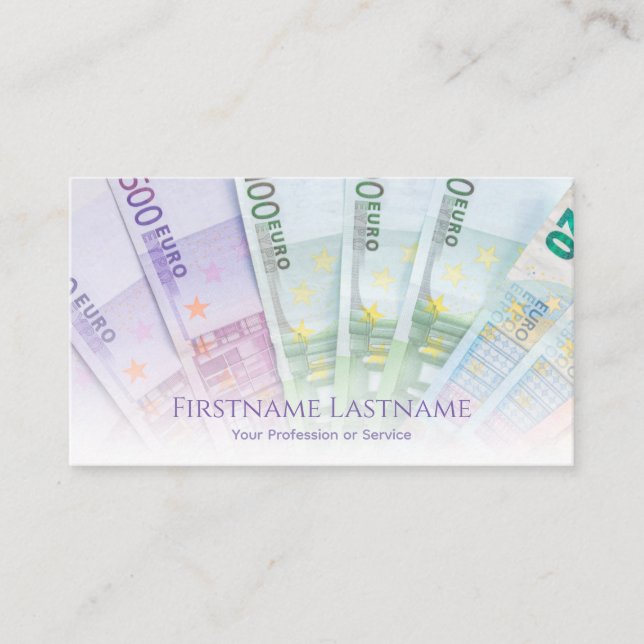 Elegante tarjeta de negocios de dinero para expert (Anverso)