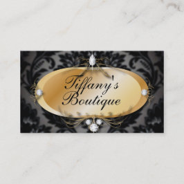 Elegante tarjeta de negocios de moda de Damask de 