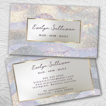 Elegante tarjeta de negocios de olas de acuarela p