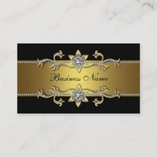 Elegante tarjeta de negocios de oro negro